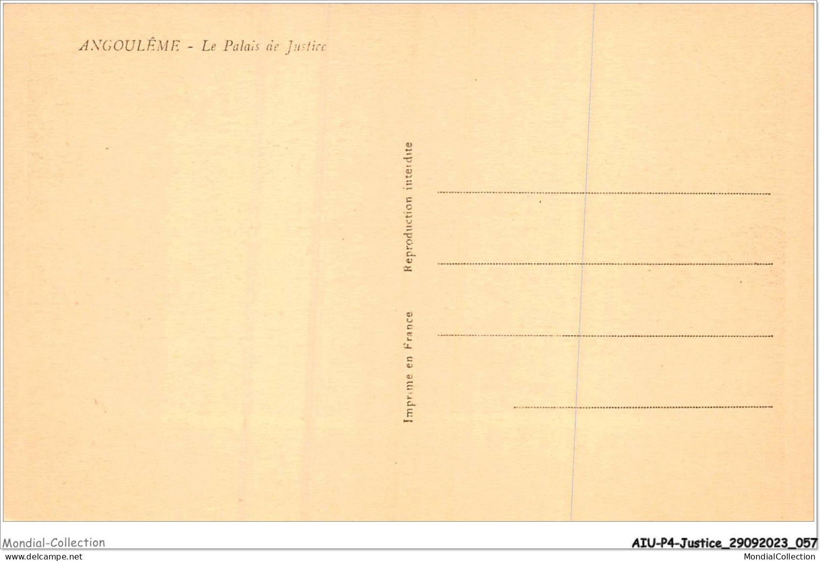 AIUP4-0346 - JUSTICE - Angoulème - Le Palais De Justice - Altri & Non Classificati