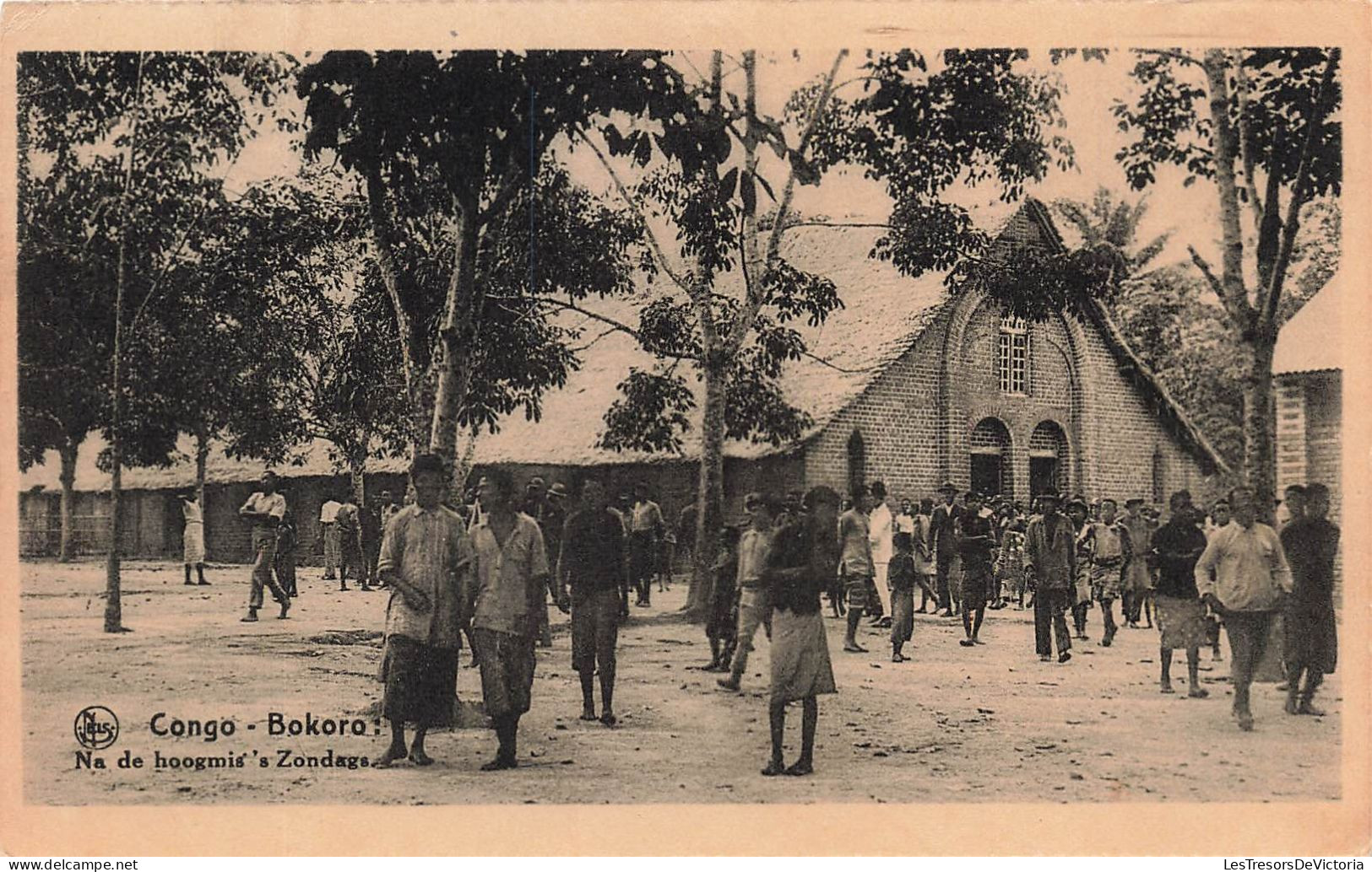 CONGO - Congo Bokoro - Na De Hoogmis's Zondage - Animé - Carte Postale Ancienne - Autres & Non Classés