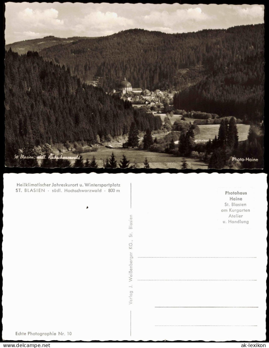 Ansichtskarte St. Blasien Panorama-Ansicht Südl. Hochschwarzwald 1960 - St. Blasien