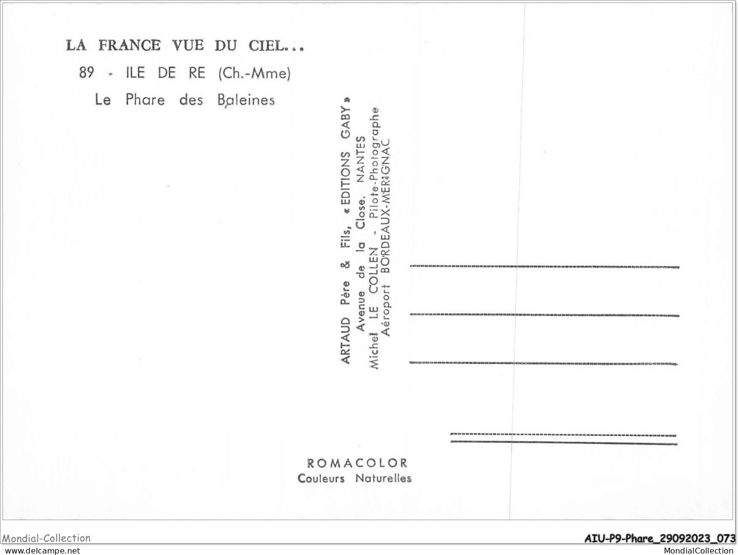 AIUP9-0835 - PHARE - La France Vue Du Ciel - Ile De Re - Le Phare Des Baleines - Lighthouses