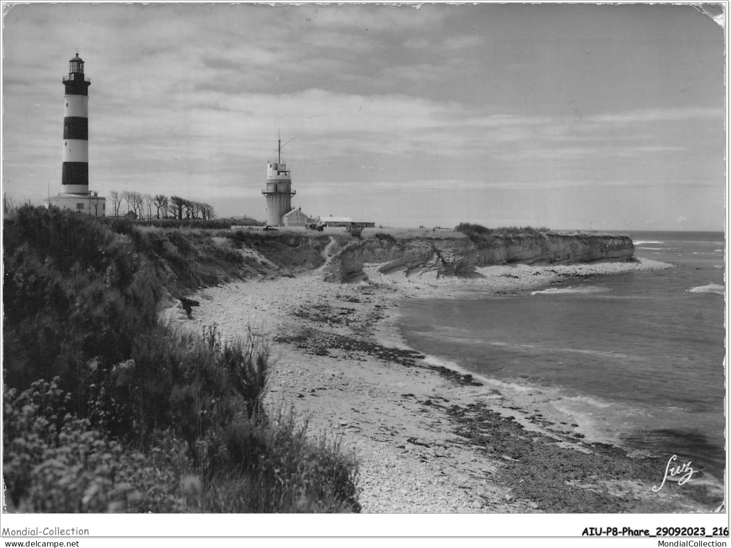 AIUP8-0797 - PHARE - Ile D'oleron - St-denis - Phare De Chassiron - Sémaphore Et Falaises - Lighthouses