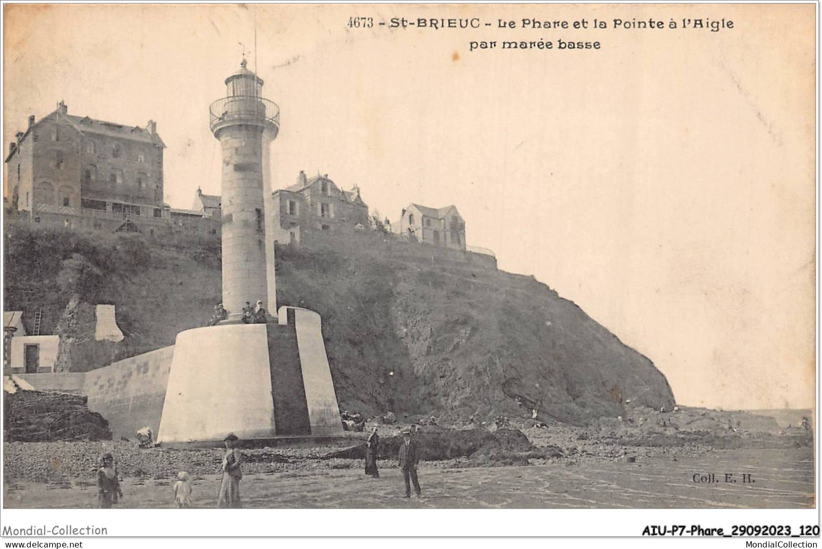 AIUP7-0653 - PHARE - St-brieuc - Le Phare Et La Pointe à L'aigle Par Marée Basse - Lighthouses