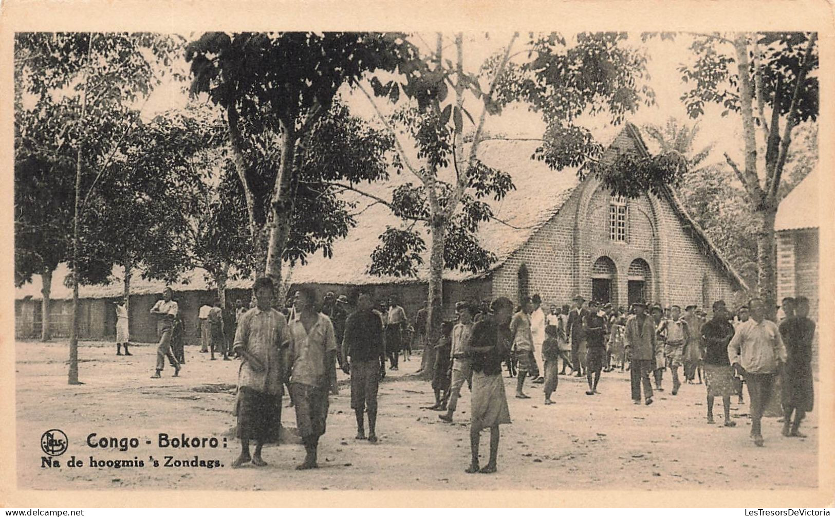 CONGO - Congo Bokoro - Na De Hoogmis's Zondage - Animé - Carte Postale Ancienne - Autres & Non Classés