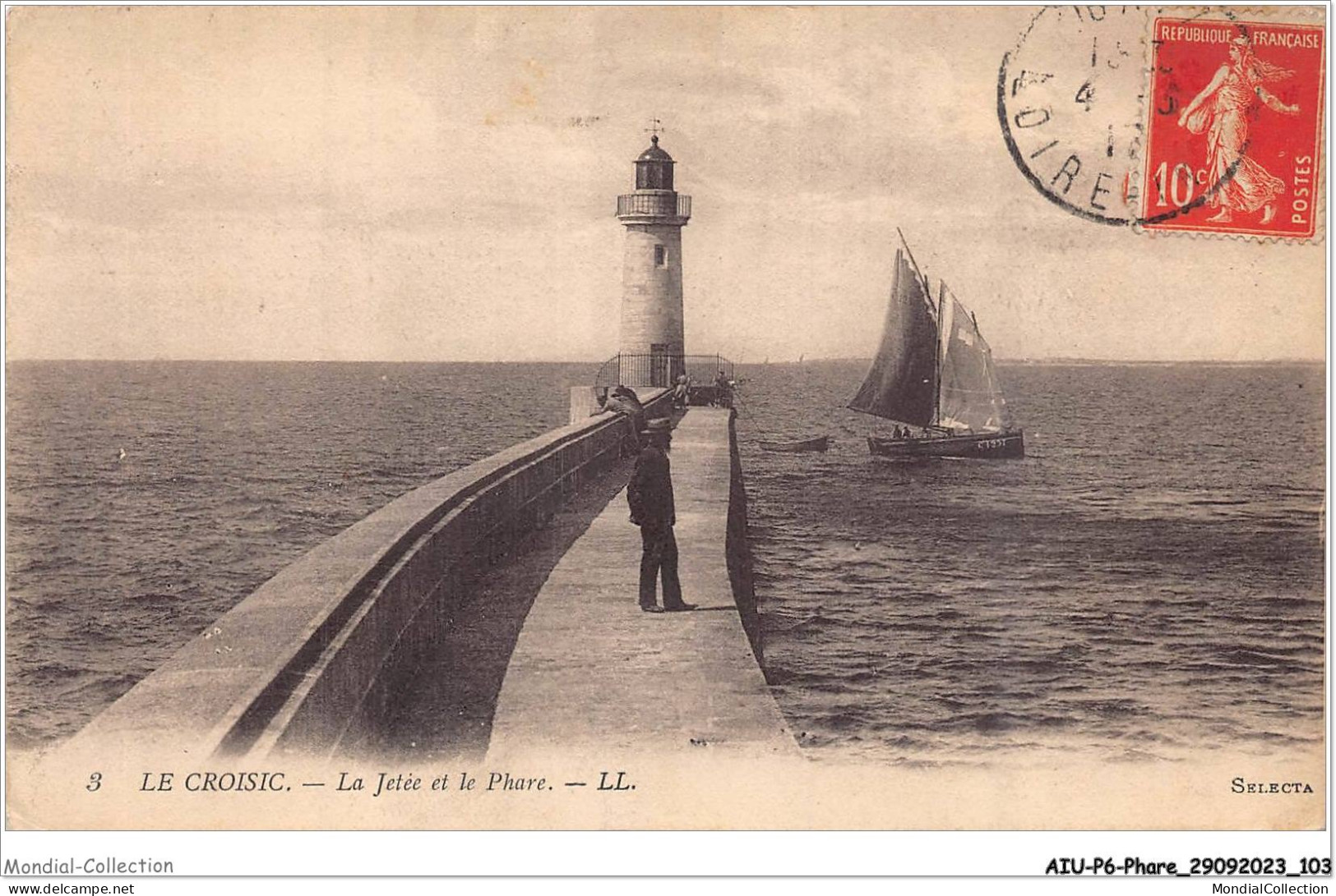 AIUP6-0543 - PHARE - Le Croisic - La Jetée Et Le Phare - Faros