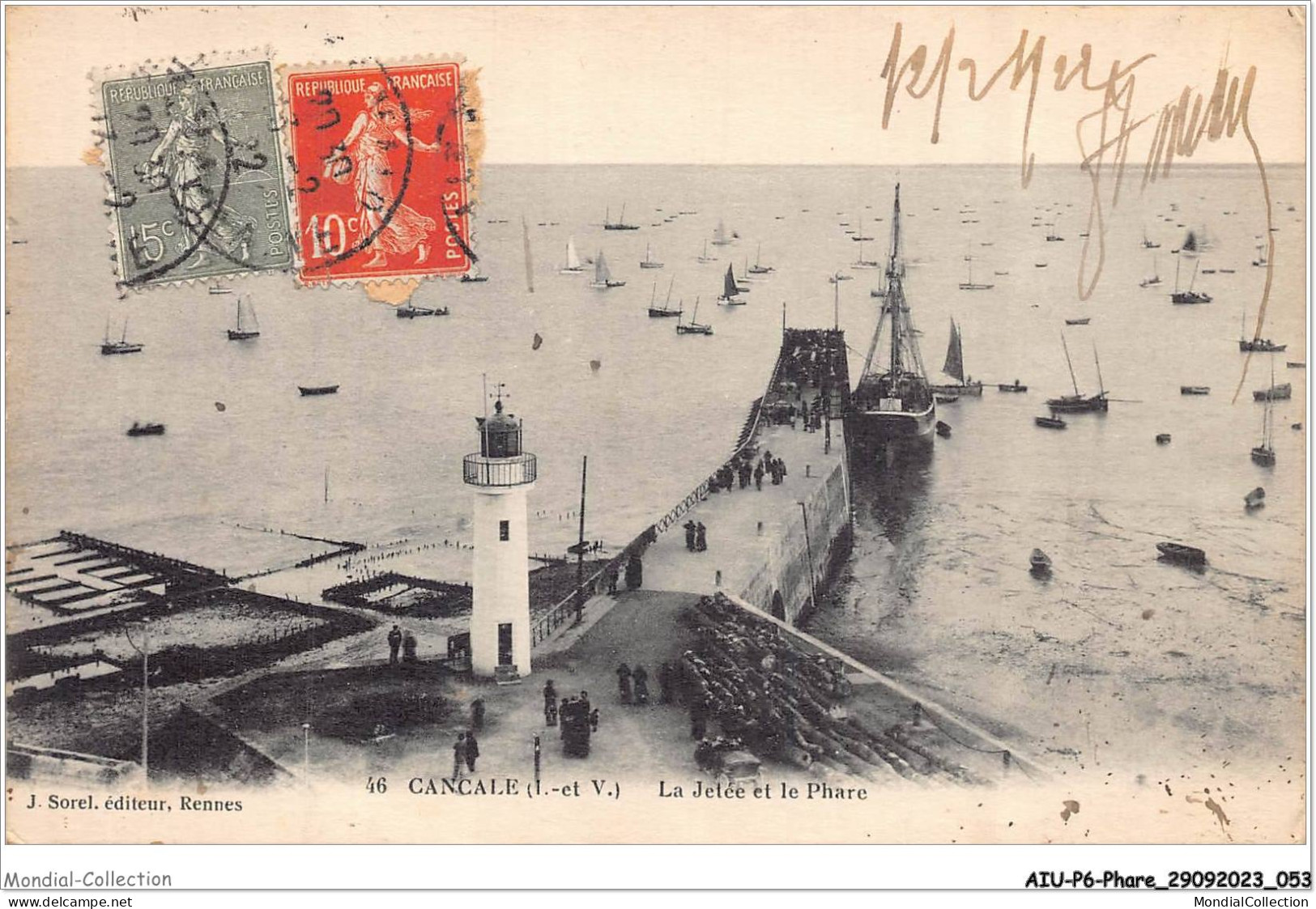 AIUP6-0518 - PHARE - Cancale - La Jetée Et Le Phare - Lighthouses