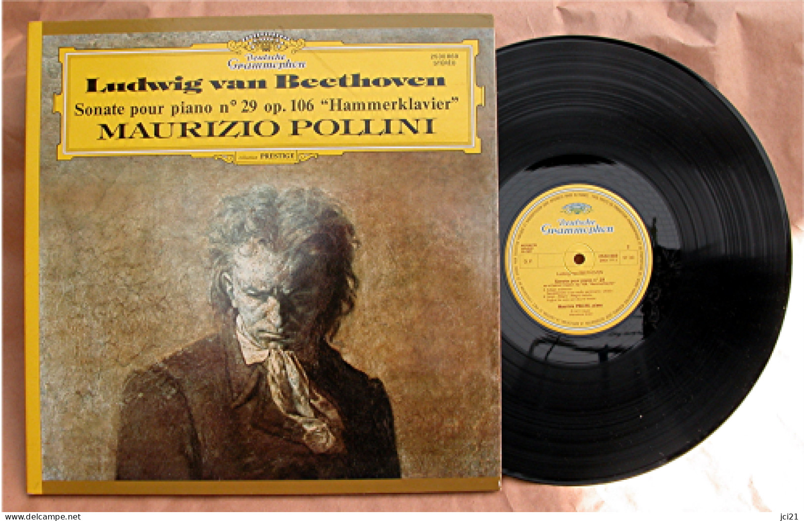 Disque Ludwig Van Beethoven "Sonate Pour Piano N°29 Op. 106 Hammerklavier" 33 T LP_D164 - Classique