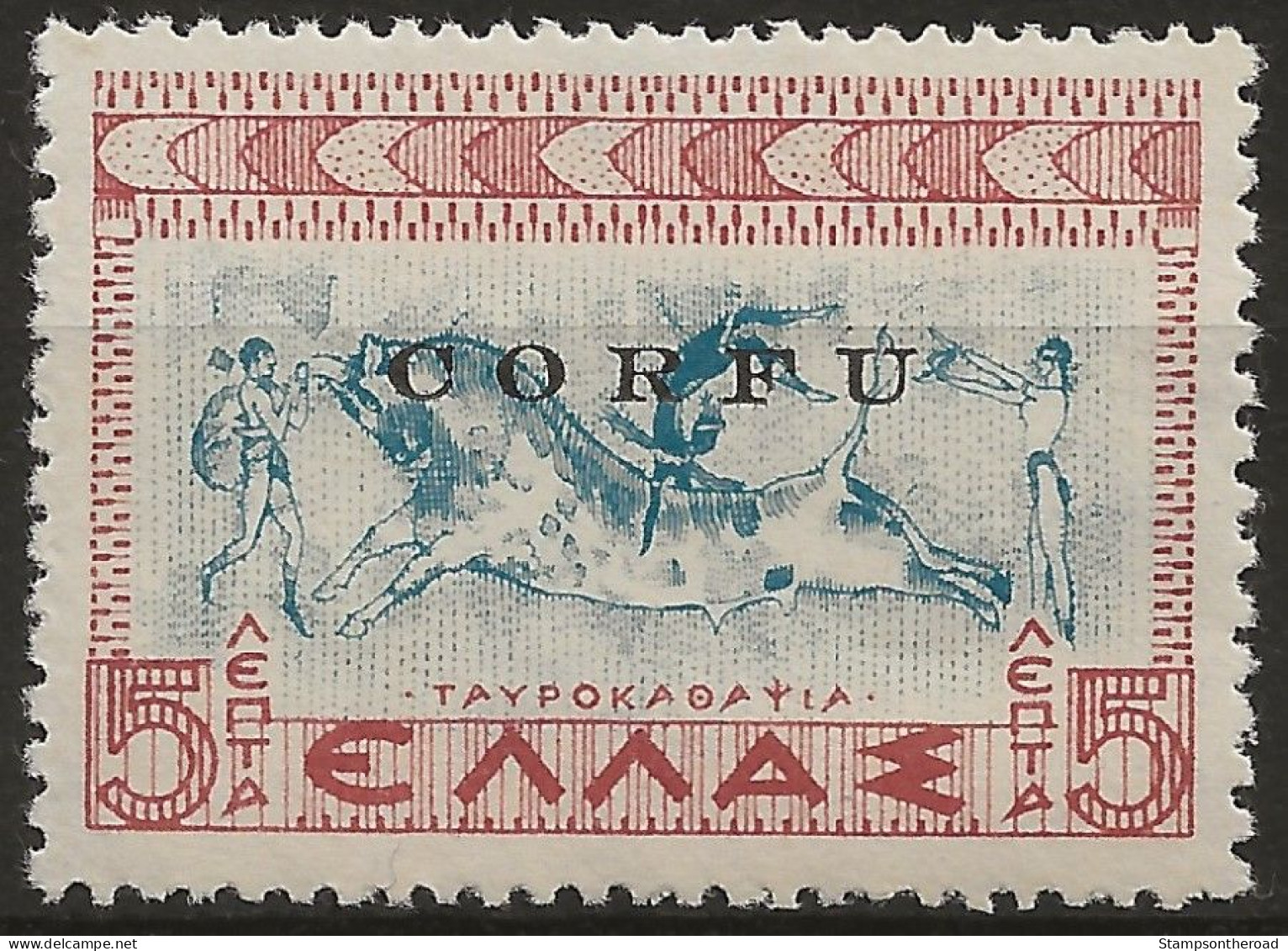 OICO19L - 1941 Occup. Italiana CORFU', Sass. Nr. 19, Francobollo Nuovo Con Traccia Di Linguella */ - Korfu