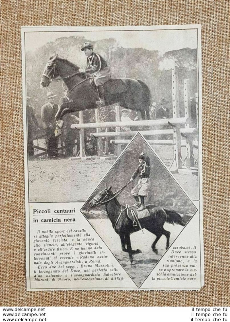 Roma Nel 1934 Raduno Nazionale Avanguardisti Bruno Mussolini E Salvatore Muroni - Sonstige & Ohne Zuordnung