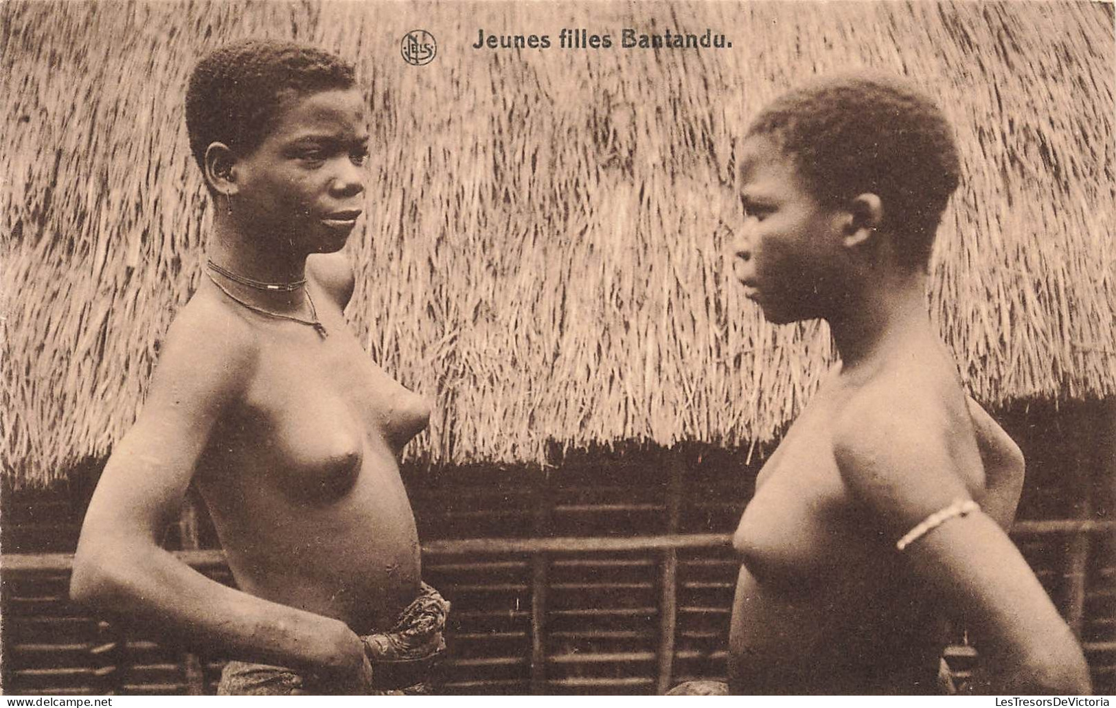 CONGO BELGE - Jeunes Filles Bantandu - Animé - Carte Postale Ancienne - Congo Belga