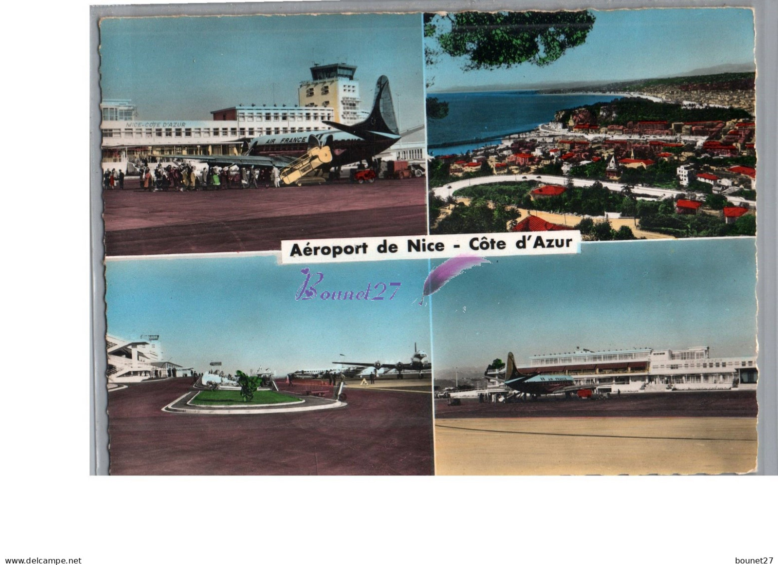 NICE 06 - Aeroport De NIce Avion Air France Sur Le Tarmac Plane - Transport Aérien - Aéroport