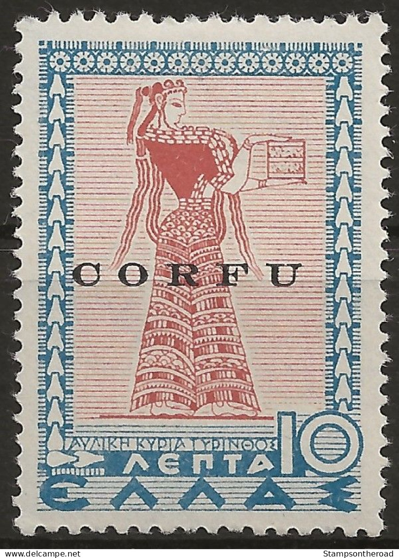 OICO20L1 - 1941 Occup. Italiana CORFU', Sass. Nr. 20, Francobollo Nuovo Con Traccia Di Linguella */ - Korfu