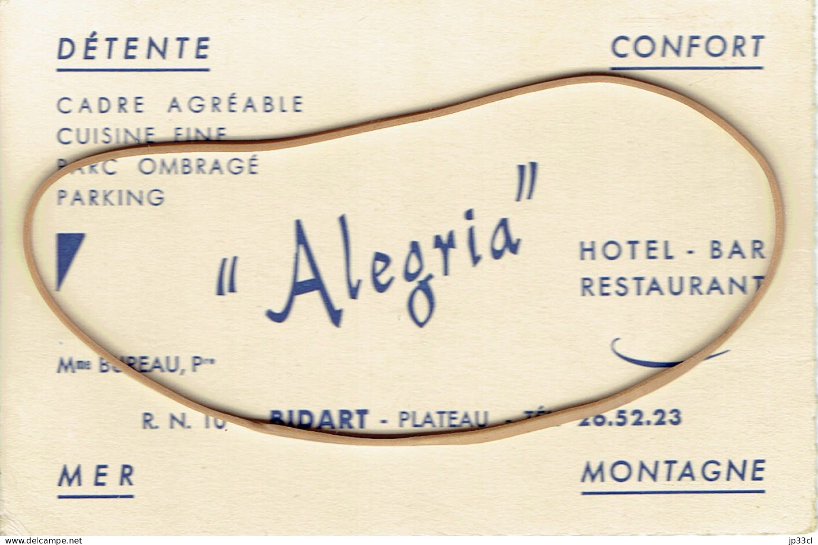 Souvenirs D'un Séjour à Bidart (Côte Basque)  Et  De L'Hôtel "Alegria" Années 1960/70 - Dépliants Turistici