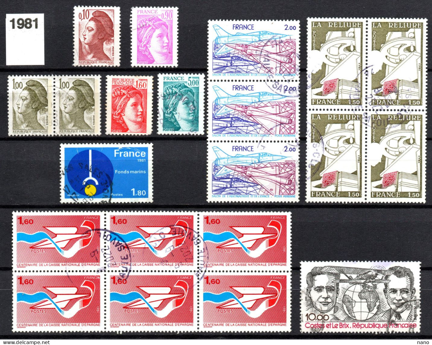 Années 1980 - 1981 - 35 Timbres - Oblitérés - Usados