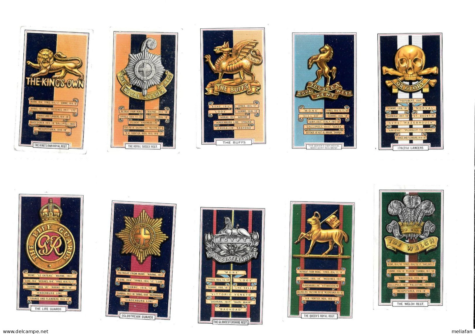 GF427 - SERIE COMPLETE 48 CARTES CIAGRETTES GALLAHER - ARMY BADGES - Gallaher