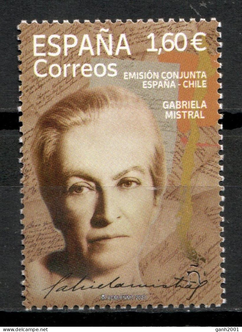 Spain 2021 España / Literature Nobel Prize Joint Issue Chile MNH Premios Nobel Emisión Conjunta Chile / Cu20608  C5-23 - Gemeinschaftsausgaben