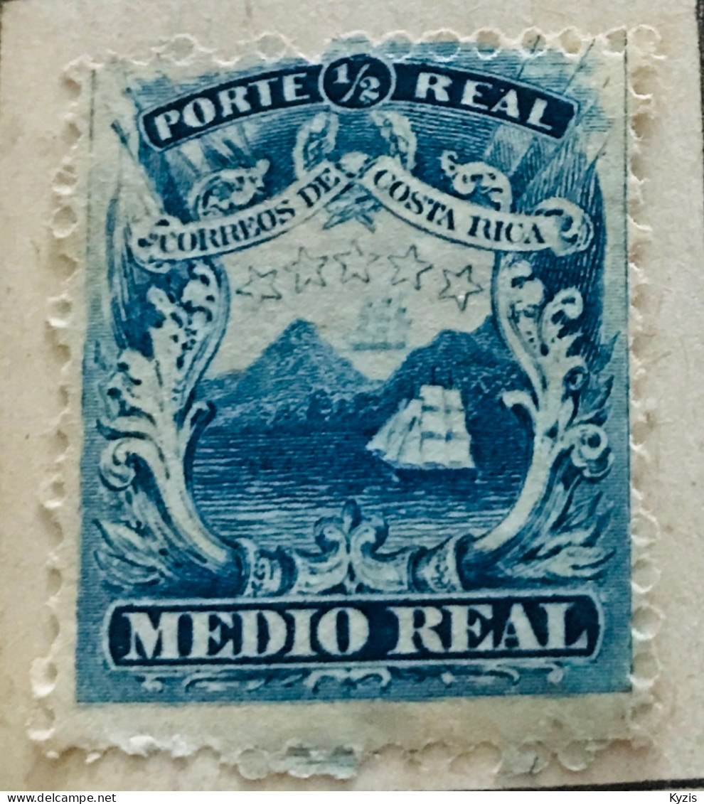 COSTA-RICA,1862 Écu Et Paysage - M1b - RARE DENTELURE - Costa Rica