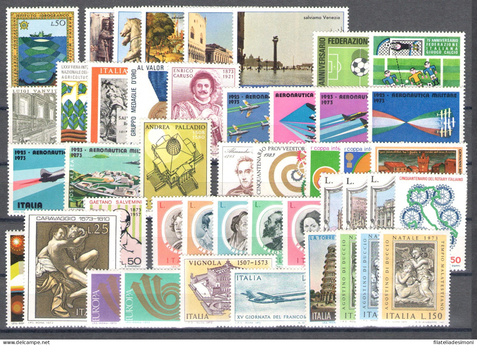 1970-1979 Italia Repubblica, Annate Complete 378 Valori, Francobolli Nuovi - MNH** - Annate Complete