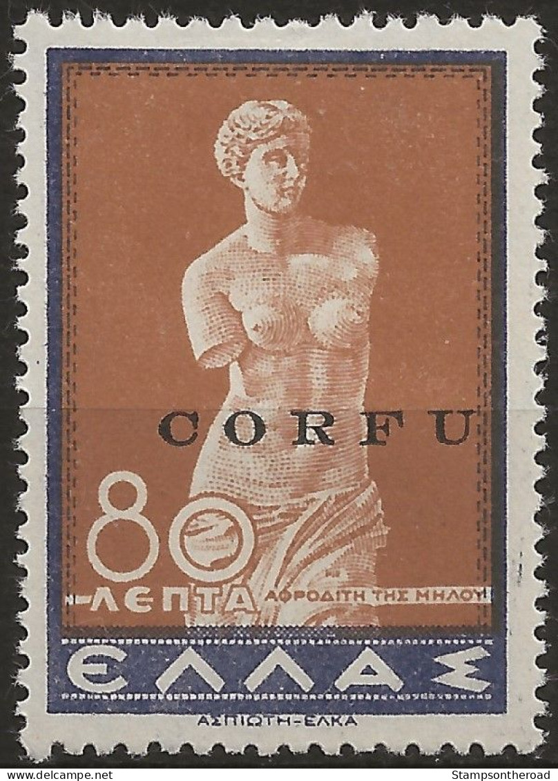 OICO24L1 - 1941 Occup. Italiana CORFU', Sass. Nr. 24, Francobollo Nuovo Con Traccia Di Linguella */ - Corfu