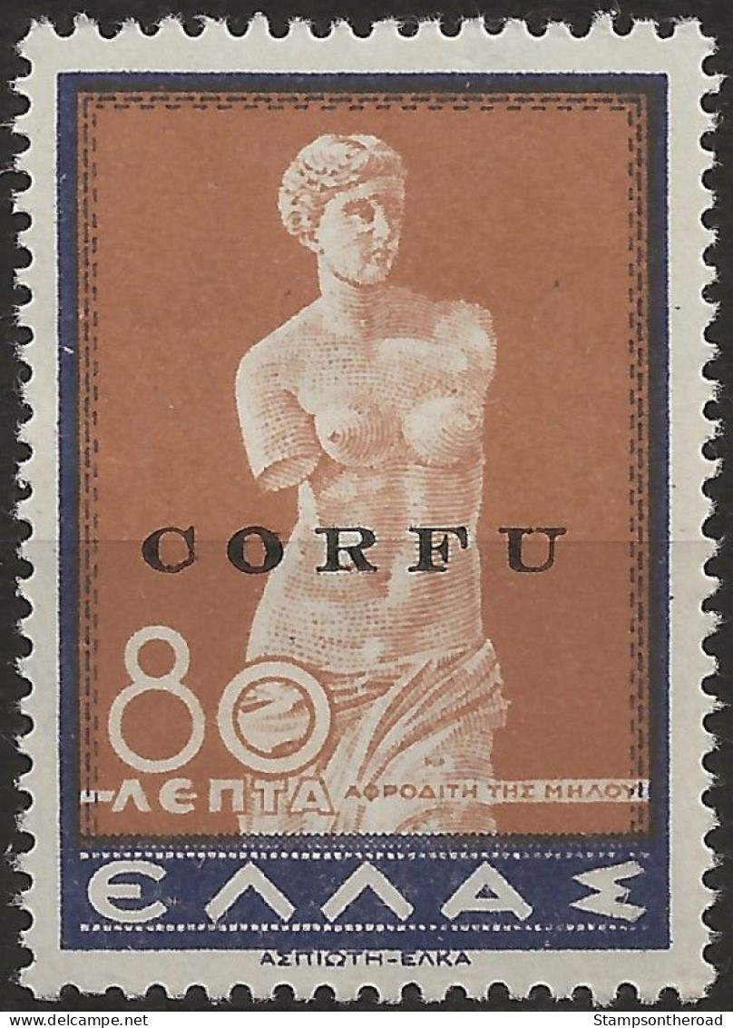 OICO24L2 - 1941 Occup. Italiana CORFU', Sass. Nr. 24, Francobollo Nuovo Con Traccia Di Linguella */ - Corfù