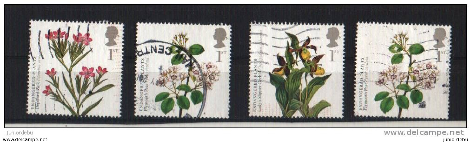 Great Britain - 2009  - Endangered Plants - 4 Different - USED. ( Condition As Per Scan )  ( 5.2.13 ) - Gebruikt