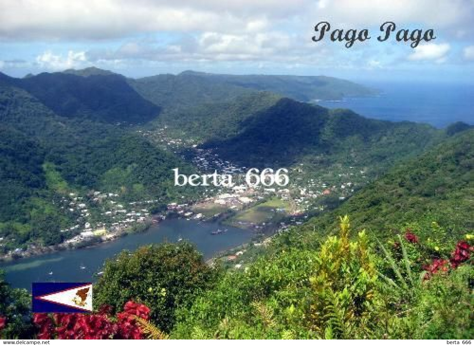 American Samoa Pago Pago Aerial View New Postcard - American Samoa