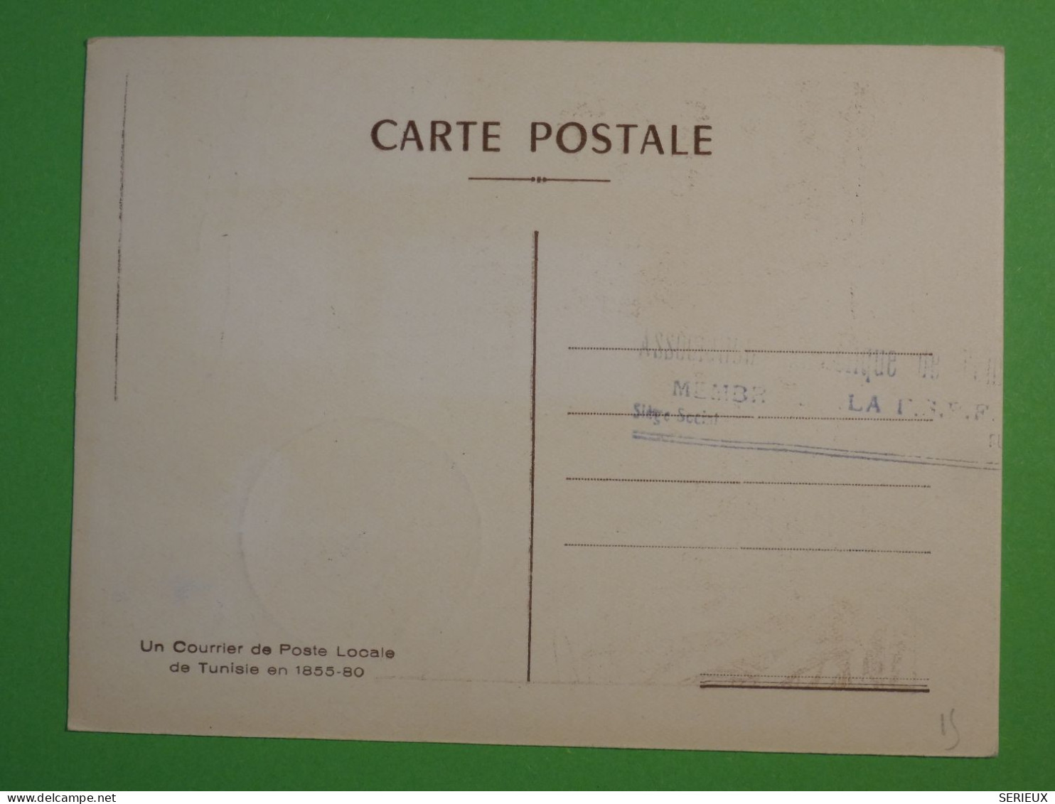 DM 11  TUNISIE     CARTE   JOURNEE TIMBRE 1954  TUNIS   +  +AFF. INTERESSANT +++ - Briefe U. Dokumente