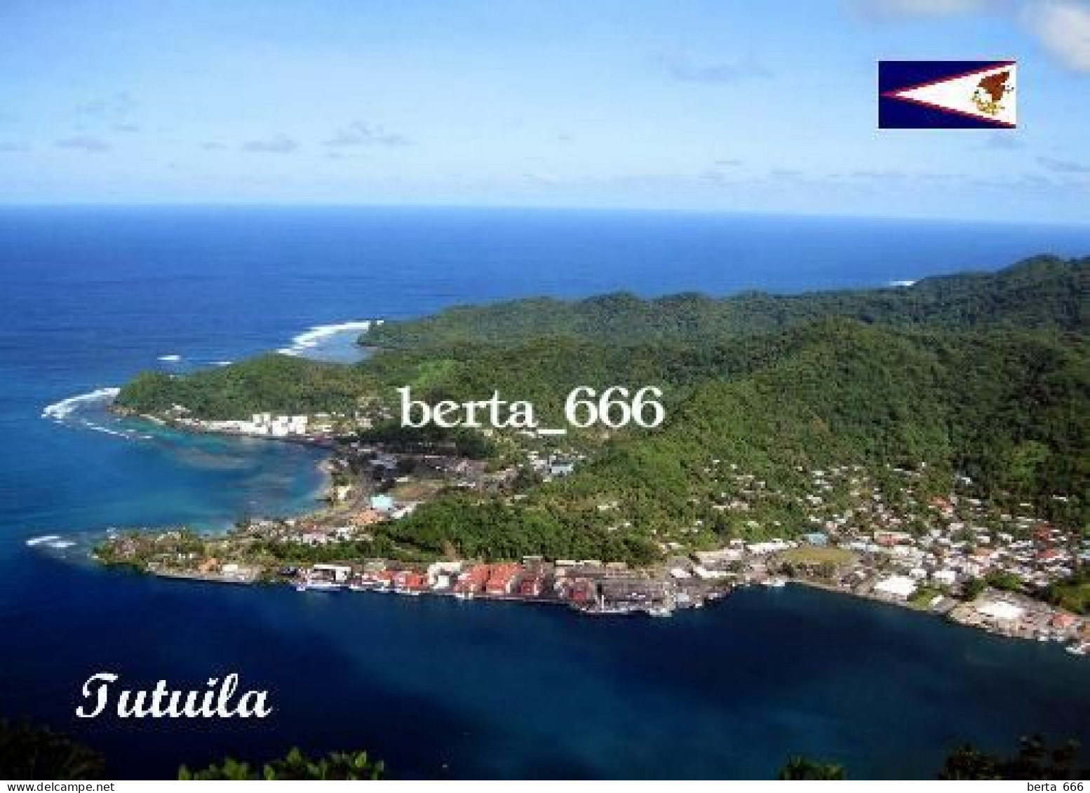 American Samoa Tutuila Island Pago Pago Aerial View New Postcard - Amerikaans-Samoa