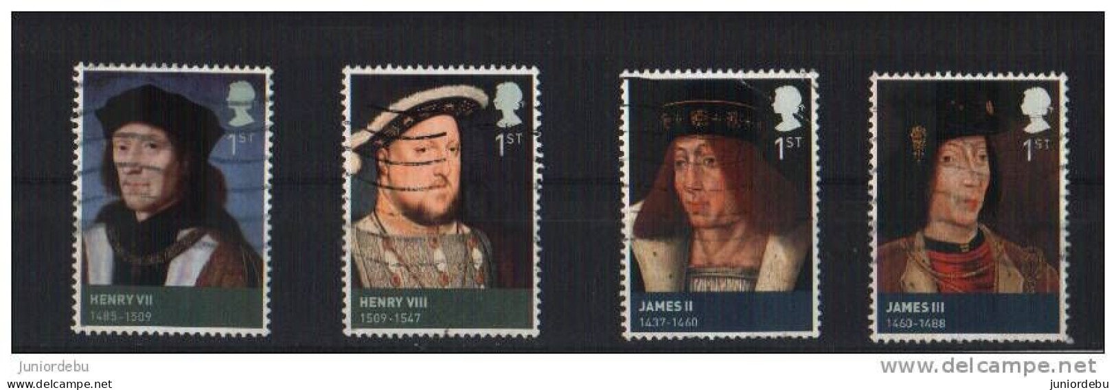 Great Britain - 2009 - British Monarchs - House Of Tudors - 4 Different - USED. ( Condition As Per Scan ) ( OL 5.2.13 ) - Gebraucht