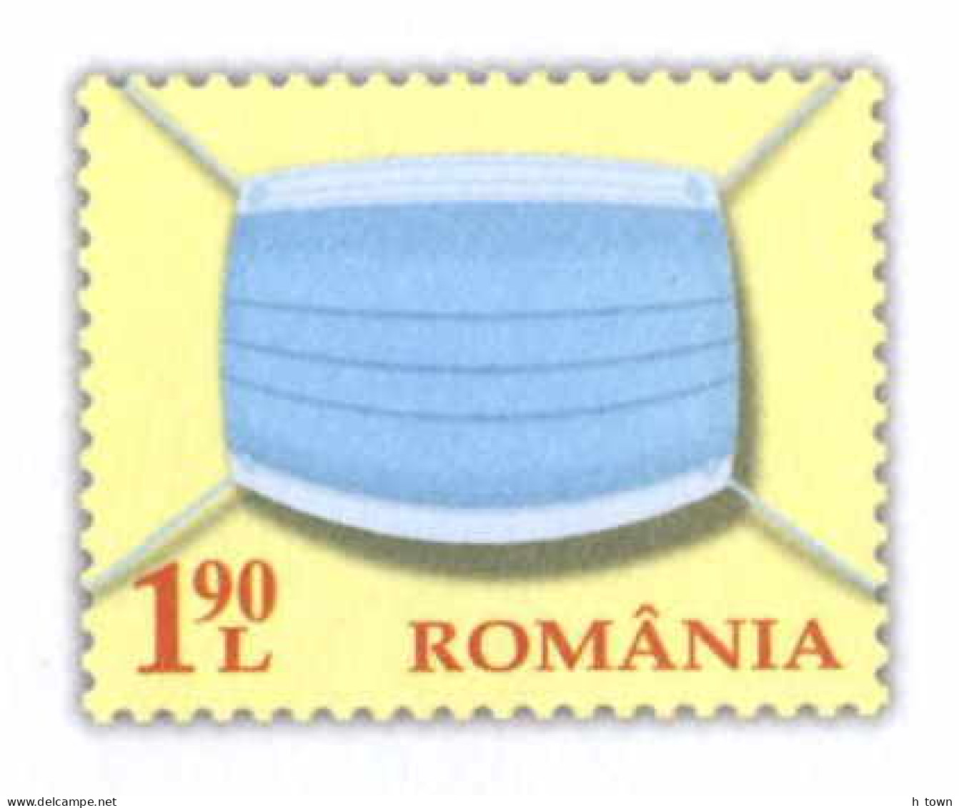956  Masque De Protection: PAP De La Roumanie - Face Mask On Imprinted Stamp. Corona Virus Covid-19 - Medicine
