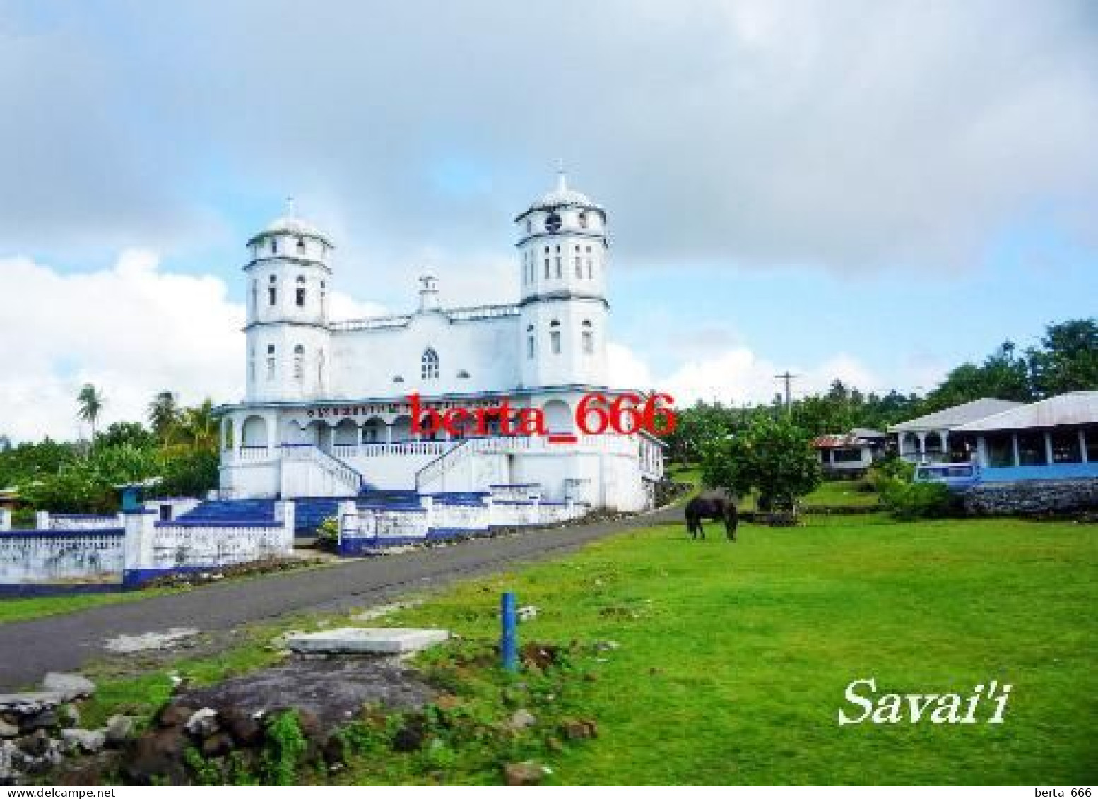 Samoa Savaii Church New Postcard - Samoa