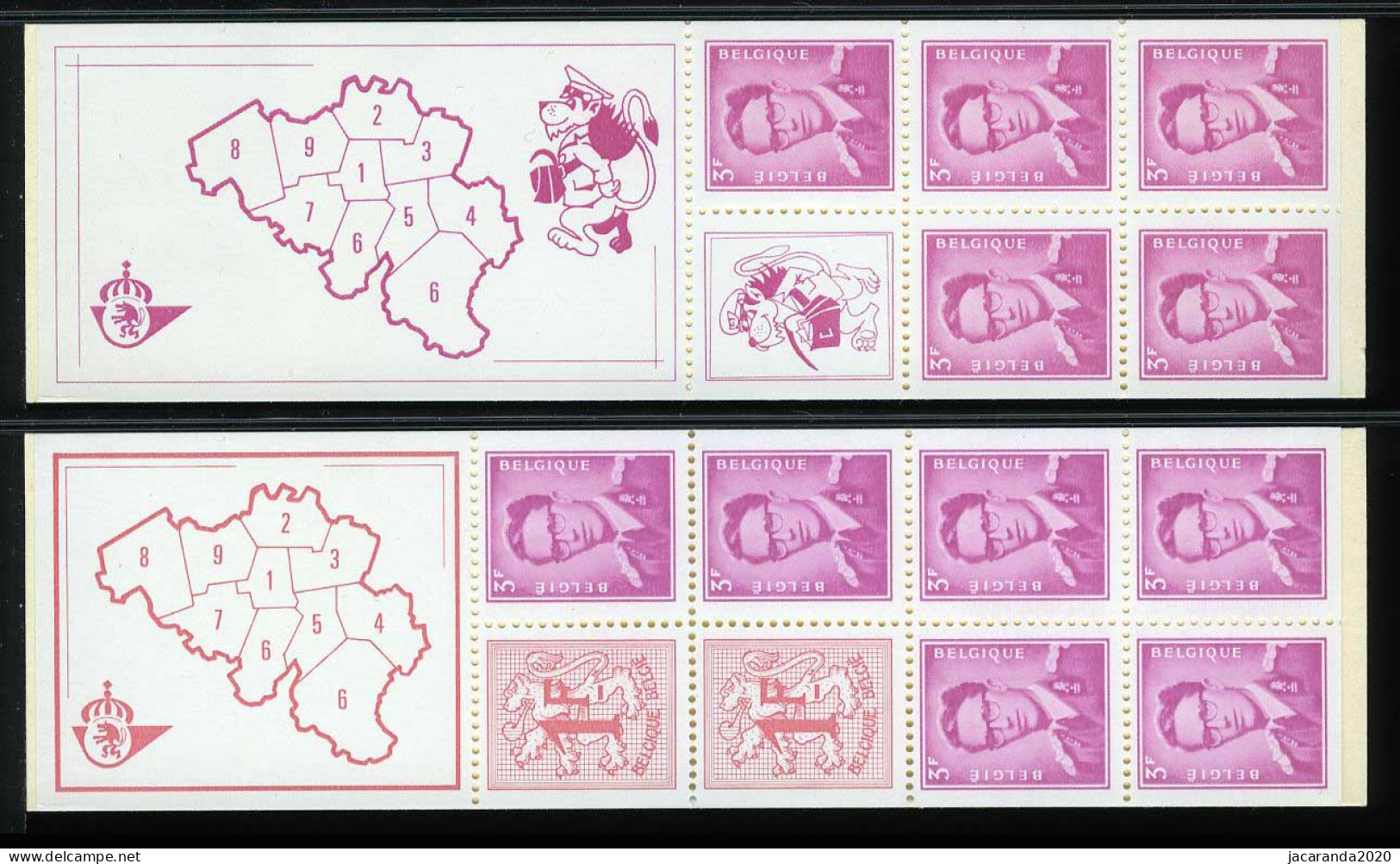 België B1/2 - Koning Boudewijn - Cijfer Op Heraldieke Leeuw - Roi Baudouin - Chiffre Sur Lion Héraldique - 1969 - 1953-2006 Modern [B]