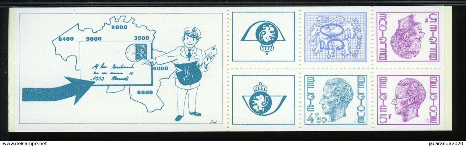 België B12 - Koning Boudewijn - Cijfer Op Heraldieke Leeuw - Roi Baudouin - Chiffre Sur Lion Héraldique - 1975 - 1953-2006 Modernos [B]