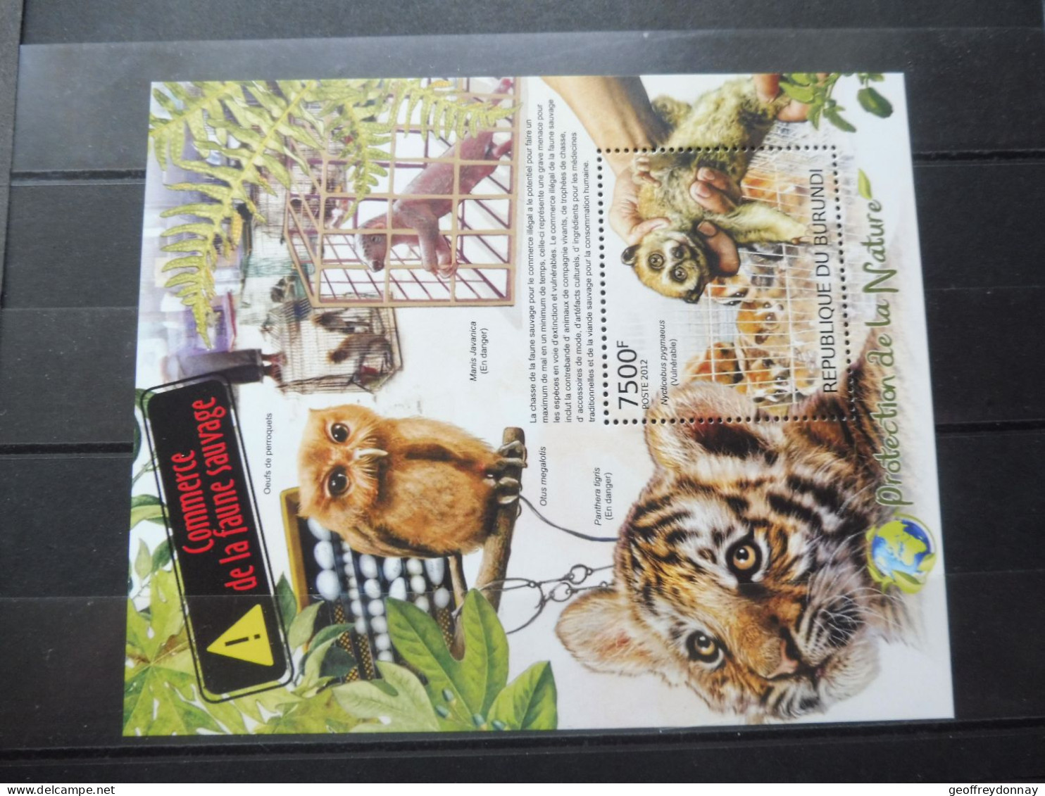 Burundi  Mnh Neuf ** Bl 306 Animaux Dieren Animals - Ongebruikt