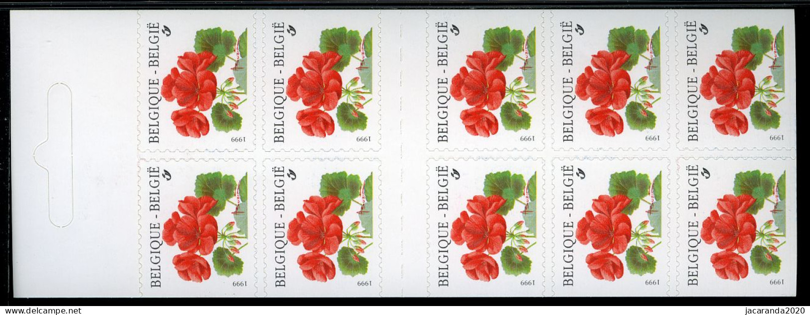 België B32 - Bloemen - Fleurs - Pelargonium - André Buzin - Zelfklevend - Autocollants - Validité Permanente - 1999 - 1997-… Validez Permanente [B]