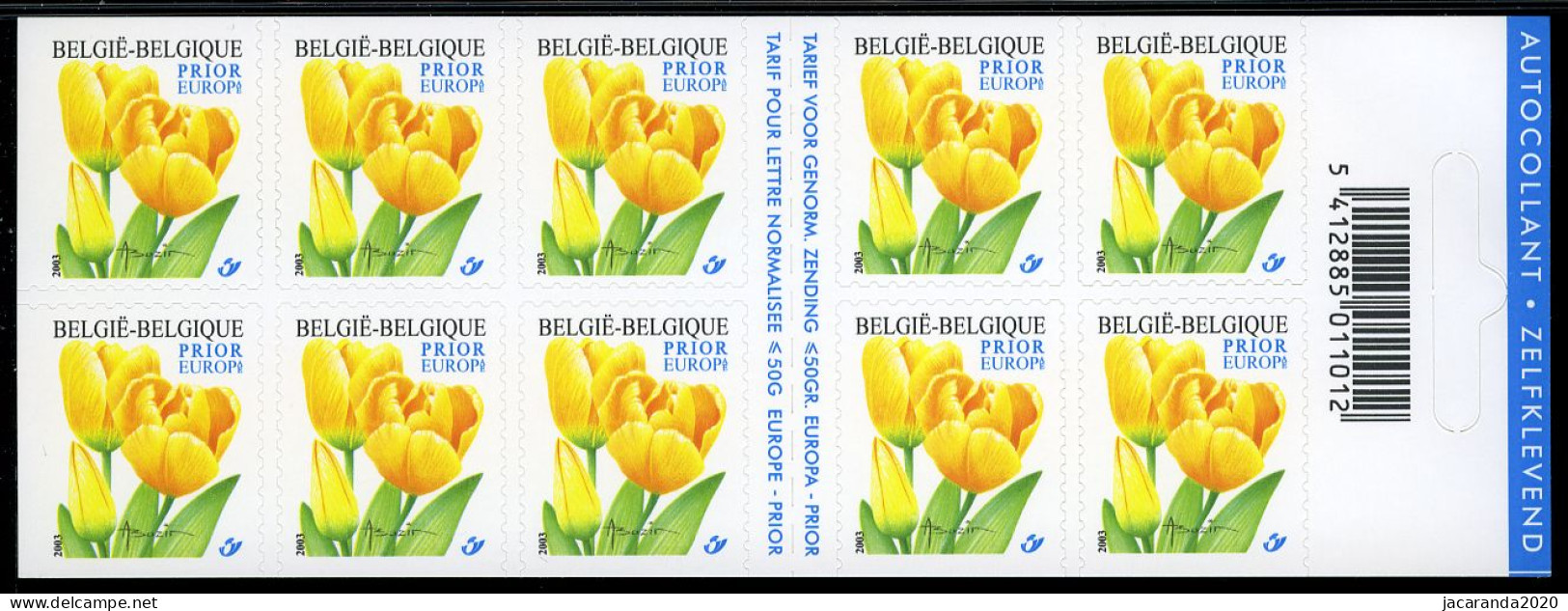 België B42 - Bloemen - Fleurs - Tulpen - Gele Tulp - André Buzin - Zelfklevend - Autocollants - Validité Perman. - 2003 - 1997-… Validité Permanente [B]