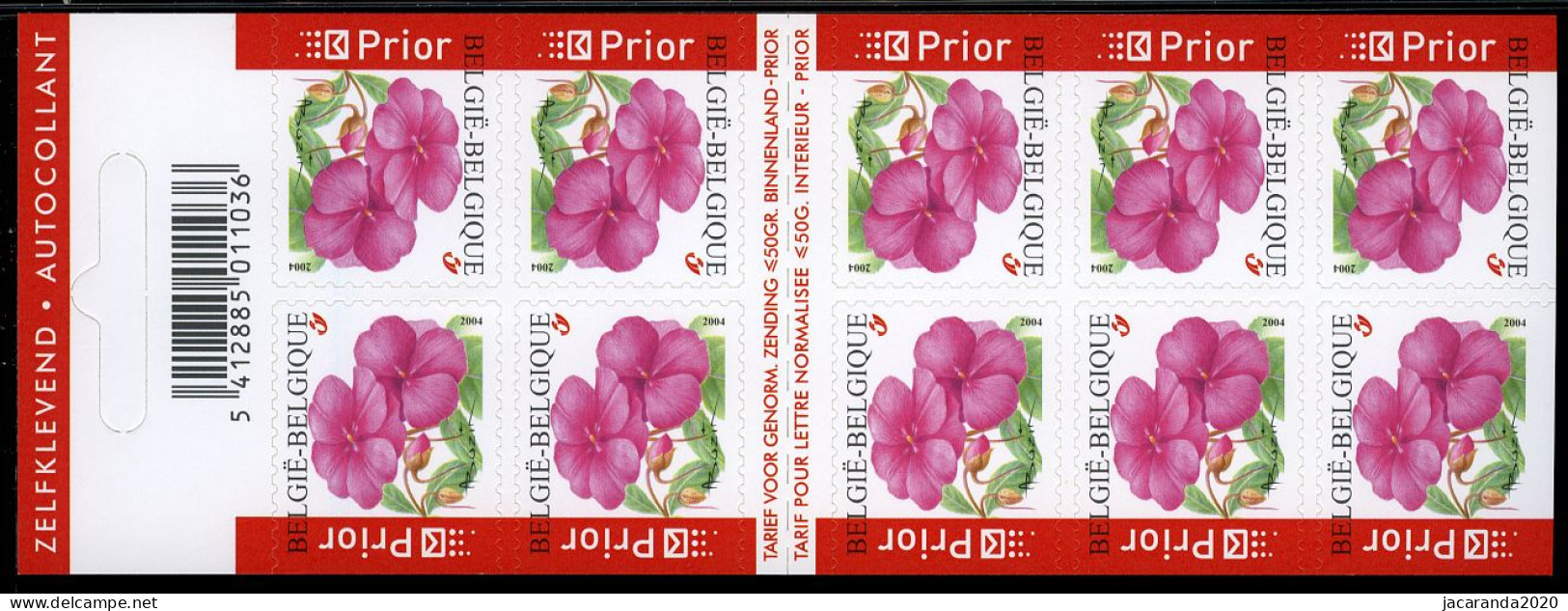 België B45 - Bloemen - Fleurs - Impatiens -  André Buzin - Zelfklevend - Autocollants - Validité Permanente - 2004 - 1997-… Validité Permanente [B]