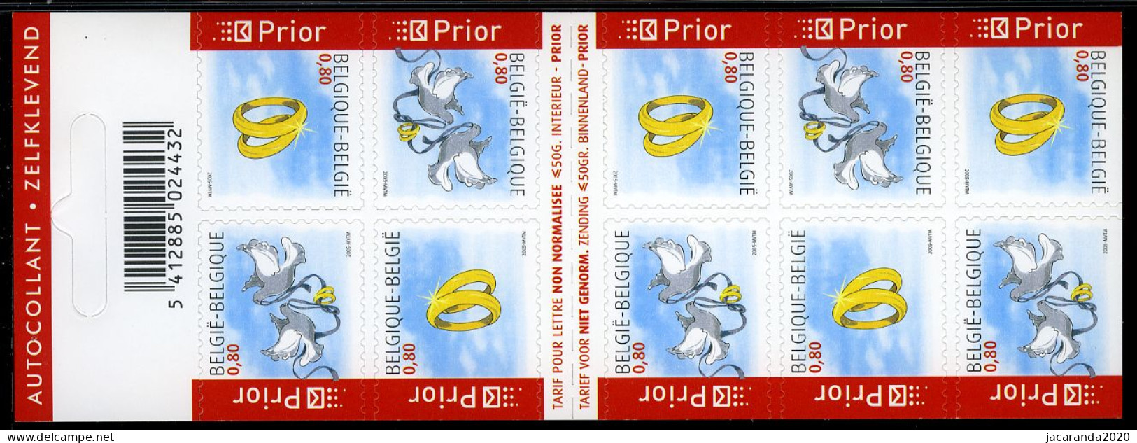 België B51 - Gelegenheidszegels - Timbres De Circonstance - Huwelijk - Mariage - Zelfklevend - Autocollants - 2005 - 1953-2006 Modernes [B]