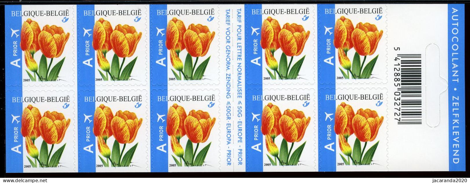 België B54 - Bloemen - Fleurs - Tulpen - Oranje Tulp - André Buzin - Zelfklevend - Autocollants - Validité Perm. - 2005 - 1997-… Validité Permanente [B]