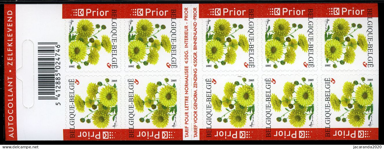 België B55 - Bloemen - Fleurs - Chrysant -  André Buzin - Zelfklevend - Autocollants - (3432) - 2005 - 1997-… Validité Permanente [B]