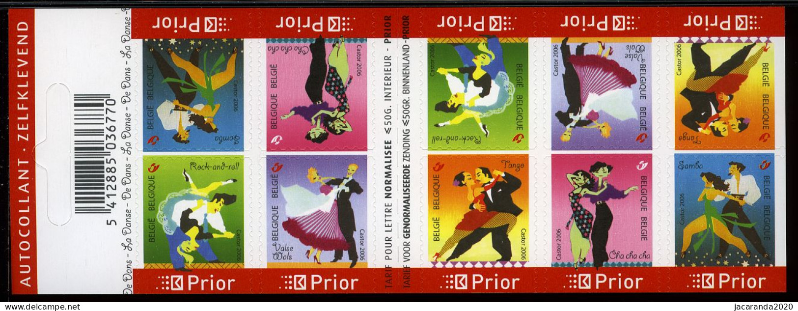 België B68 - De Dans - La Danse - Wals - Tango - Samba - Zelfklevend - Autocollants - Validité Permanente - 2006 - 1997-… Validità Permanente [B]