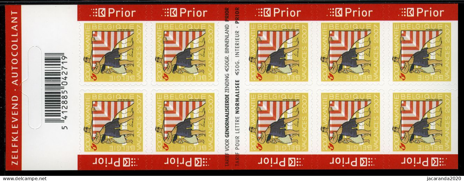 België B75 - Zomerzegels - Vakantie - Vliegers - Timbres D'été - Cerf-volant - Zelfklevend - Autocollants - 2007 - 1997-… Dauerhafte Gültigkeit [B]