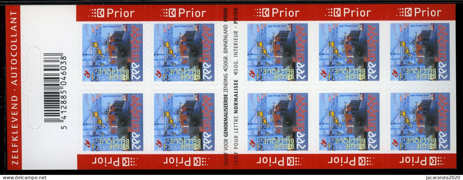 België B77 - 100 Jaar Haven Van Zeebrugge - 100 Ans Du Port De Zeebrugge - Zelfklevend - Autocollants - 2007 - 1997-… Dauerhafte Gültigkeit [B]