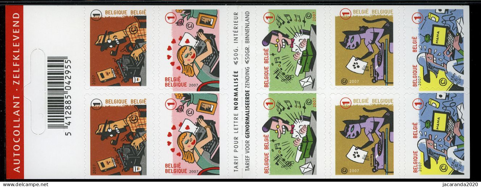 België B79 - Feest Van De Postzegel - Schrijfmachines - Remington - Royal - Olympia - Olivetti - Mac  Autocollant - 2007 - 1997-… Dauerhafte Gültigkeit [B]