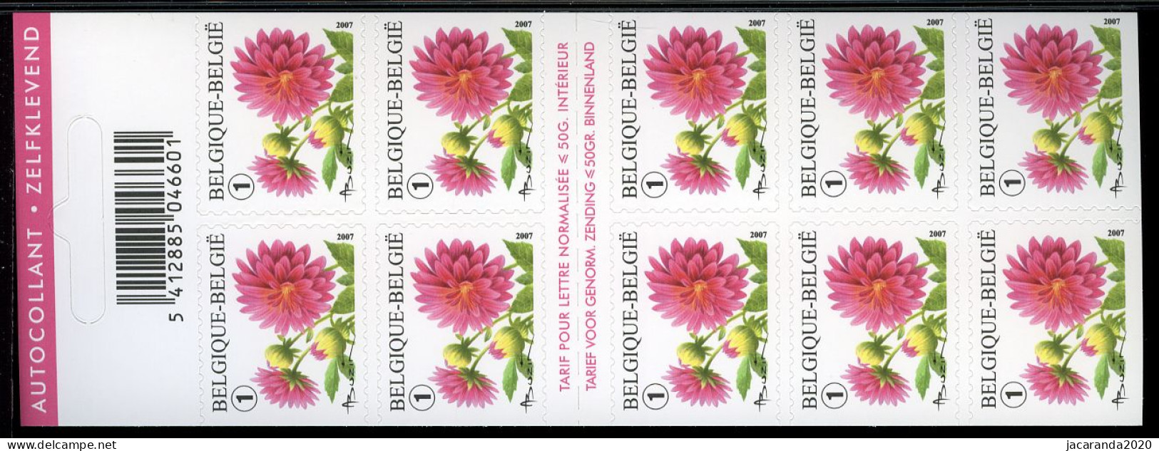 België B80 - Bloemen - Fleurs - Dahlia - André Buzin - Zelfklevend - Autocollants - Validité Permanente - 2007 - 1997-… Permanente Geldigheid [B]