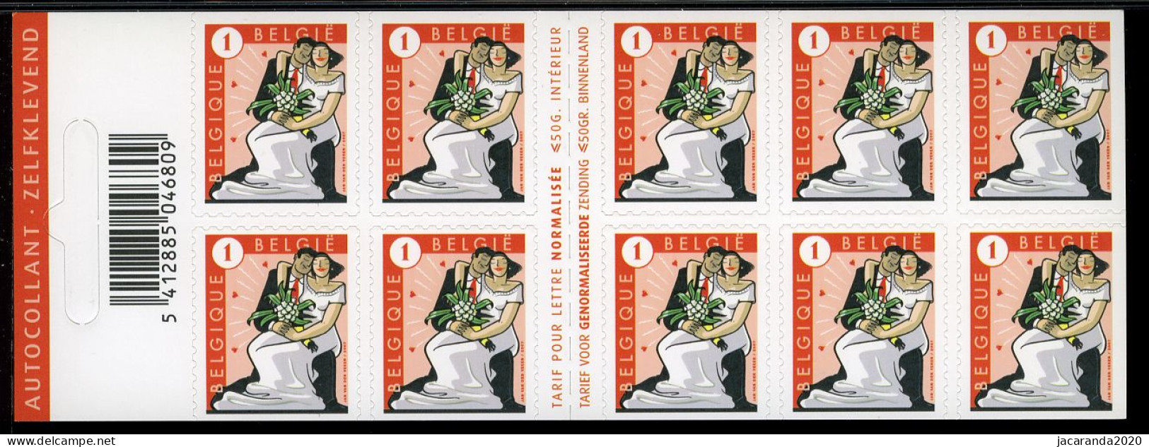 België B85 - Gelegenheidszegels - Timbres De Circonstance - Huwelijk - Mariage - Zelfklevend - Autocollants - 2007 - 1997-… Validez Permanente [B]