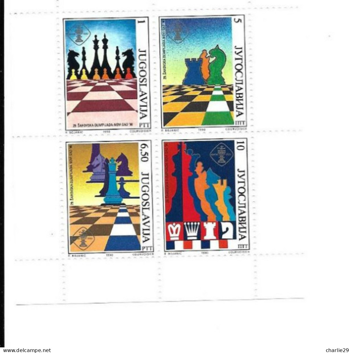 Jugoslavia - Scacchi Novi Sad - 1990 - Nuovo MNH - 2  BF YT. 38/39 - Blocs-feuillets