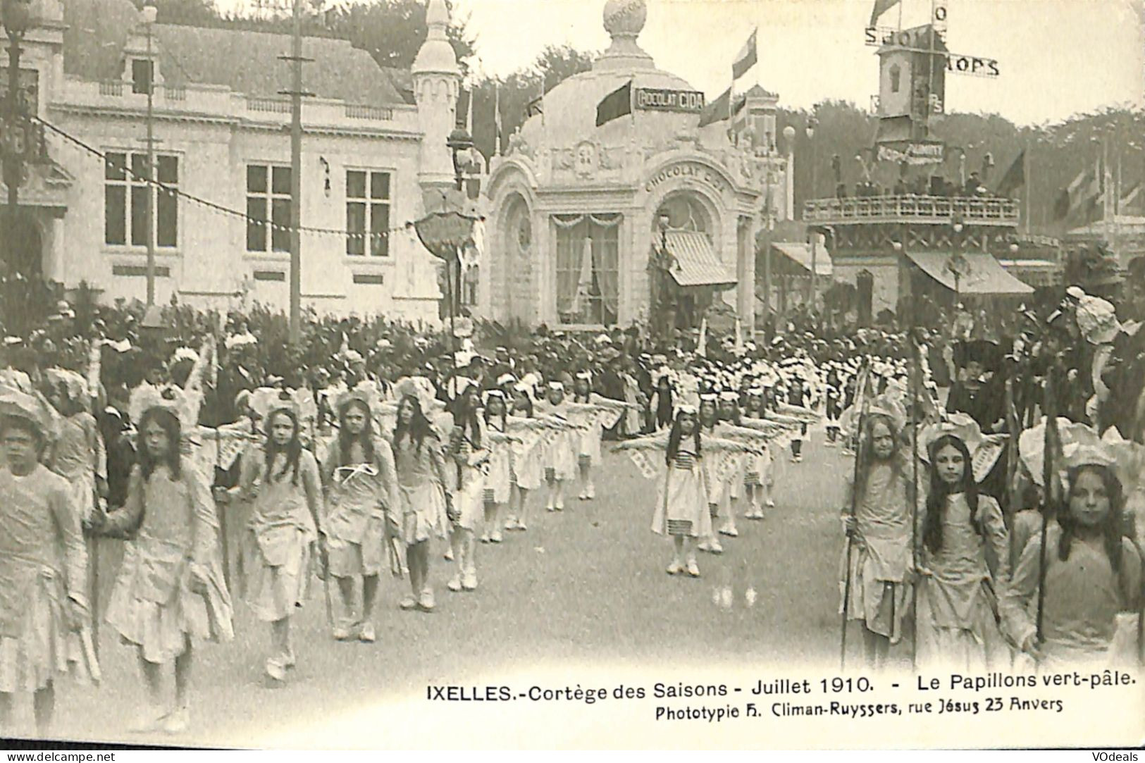 Belgique - Brussel - Bruxelles - Ixelles - Elsene - Cortège Des Saisons - Juillet 1910 - Le Papillons Vert-pâle - Elsene - Ixelles