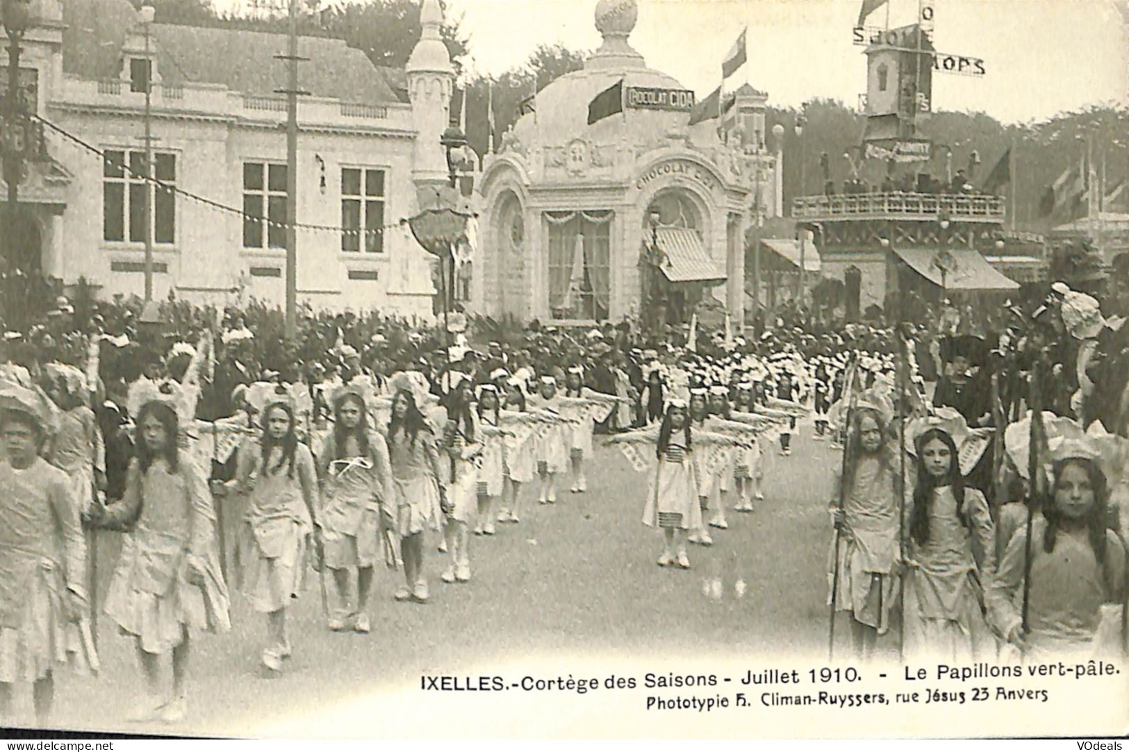 Belgique - Brussel - Bruxelles - Ixelles - Elsene - Cortège Des Saisons - Juillet 1910 - Le Papillons Vert-pâle - Ixelles - Elsene