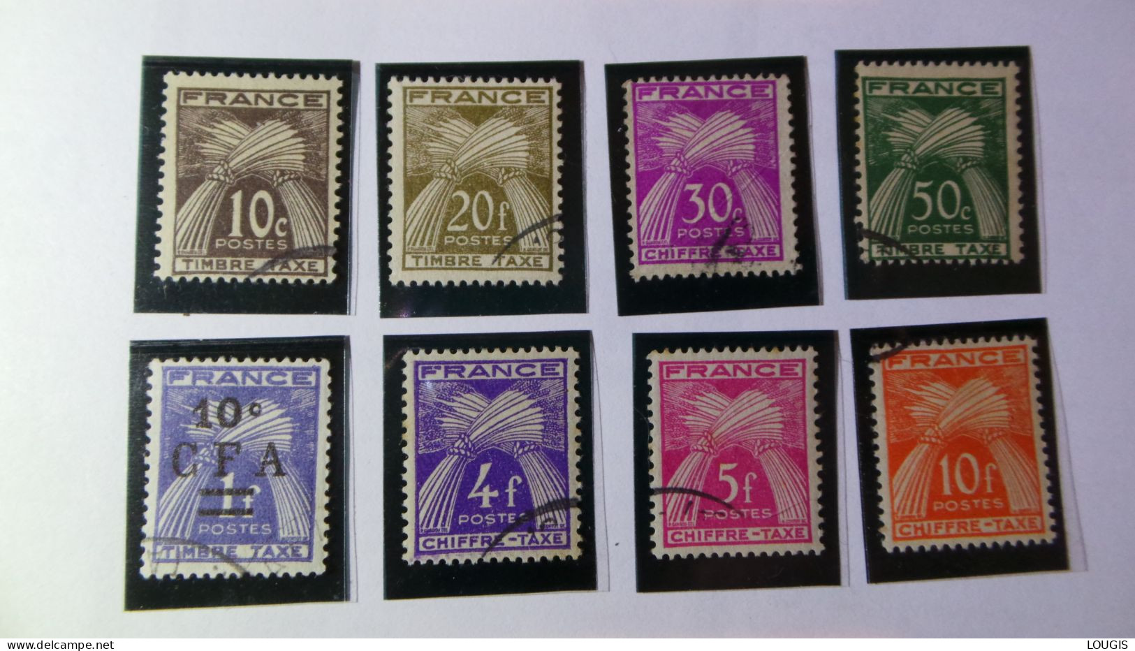 LOT TIMBRES TAXE - 1960-.... Afgestempeld