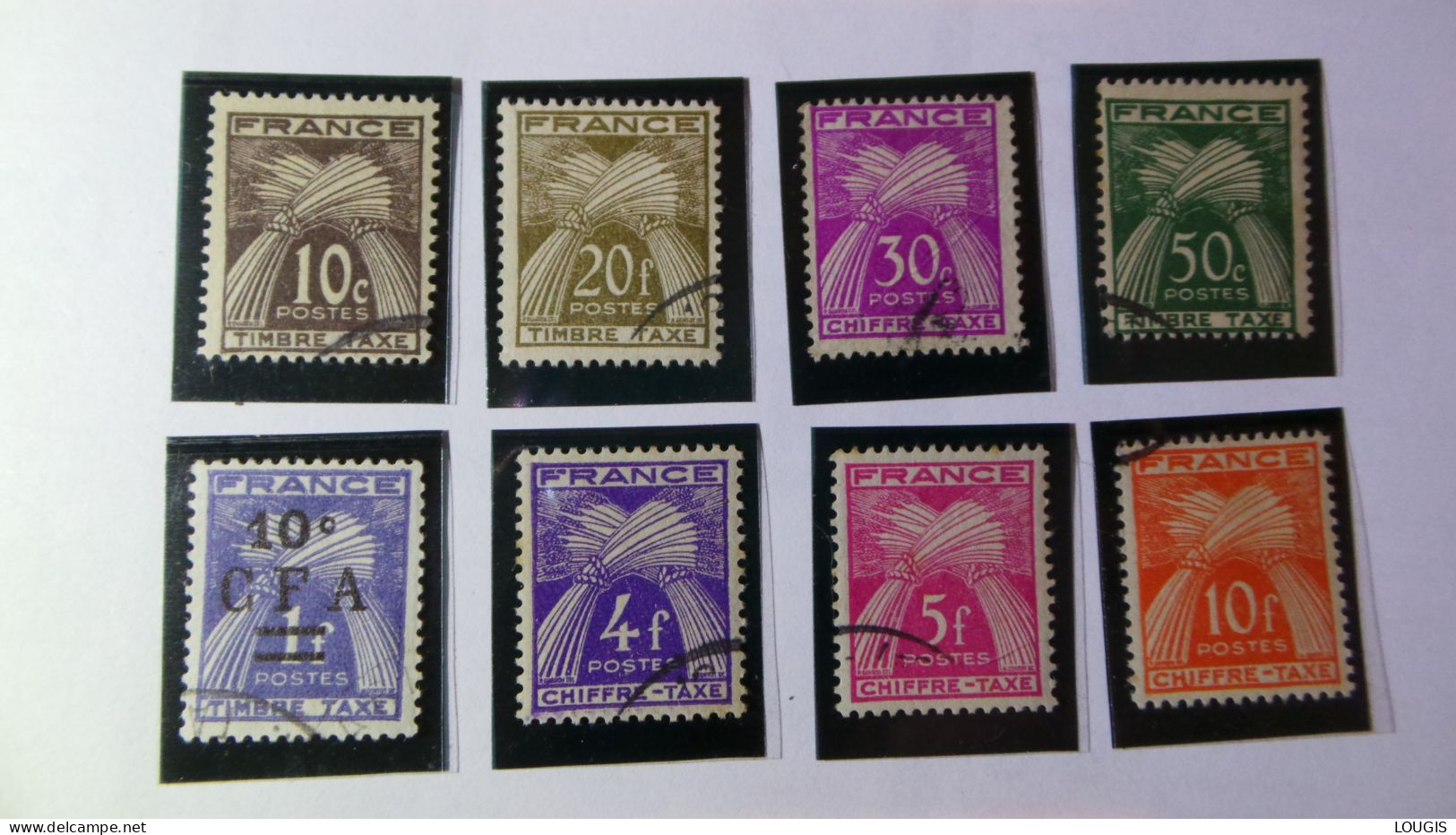 LOT TIMBRES TAXE - 1960-.... Oblitérés